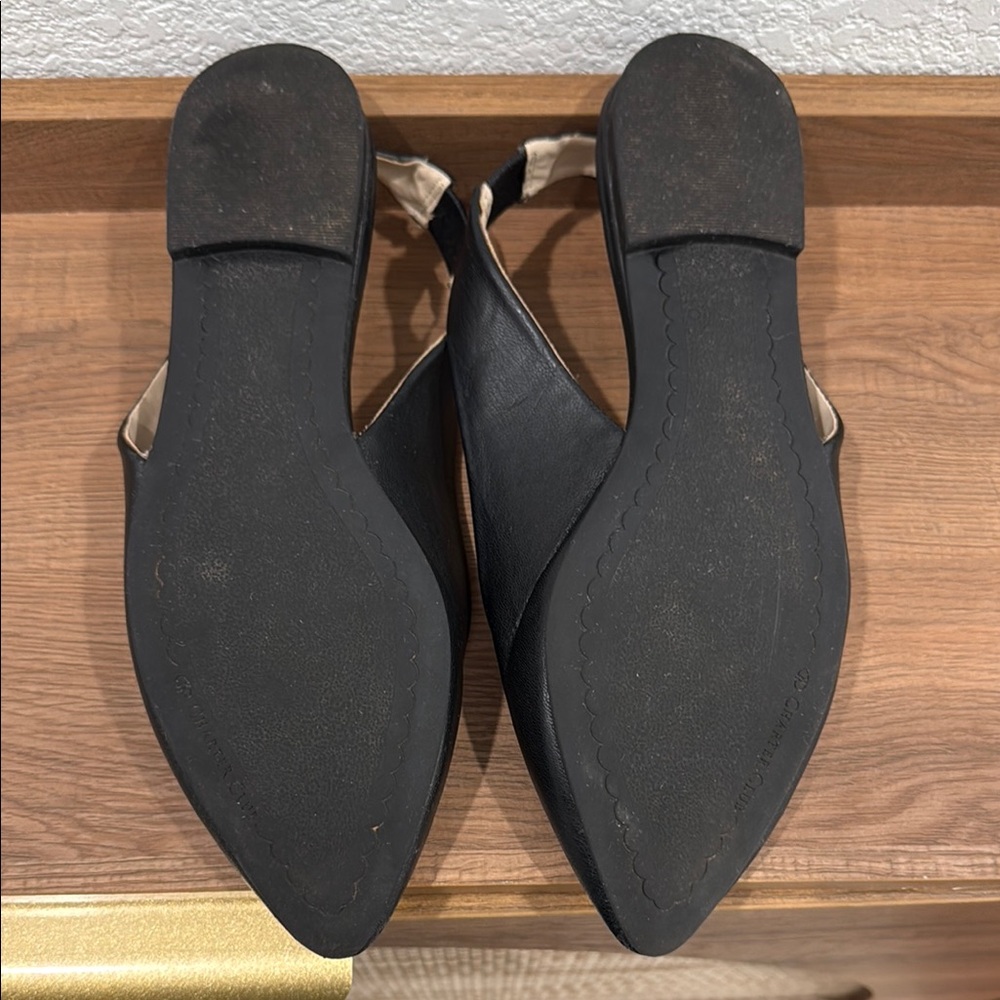 Charter Club Black Flats Minimalist Pointed-Toe Design - Picture 4 of 10